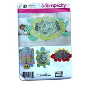 Simplicity 2493 Rag Quilts Sewing Pattern Dinosaur Turtle Caterpillar 2010 UNCUT